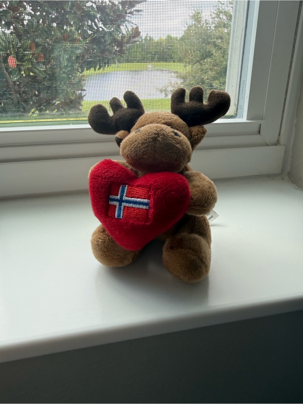 Norway Moose Plush Keychain Nord Suvenir Norwegian Flag Heart Souvenir